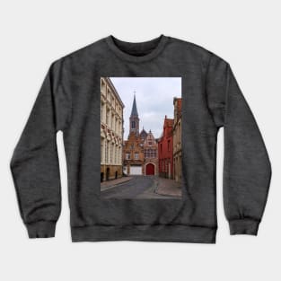 Old street of Bruges Crewneck Sweatshirt